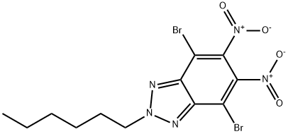 2H-Benzotriazole, 4,7-dibromo-2-hexyl-5,6-dinitro- Structure