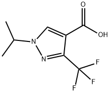 1-isopropyl-3-(trifluoromethyl)-1H-pyrazole-4-carboxylic acid Structure