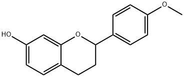 2H-1-Benzopyran-7-ol, 3,4-dihydro-2-(4-methoxyphenyl)- 구조식 이미지