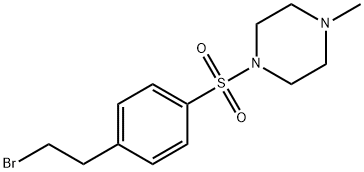 Piperazine, 1-[[4-(2-bromoethyl)phenyl]sulfonyl]-4-methyl- Structure