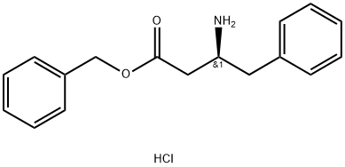 Benzenebutanoic acid, β-amino-, phenylmethyl ester, hydrochloride (1:1), (βS)- Structure