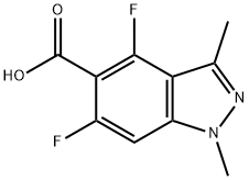 1H-Indazole-5-carboxylic acid, 4,6-difluoro-1,3-dimethyl- Structure