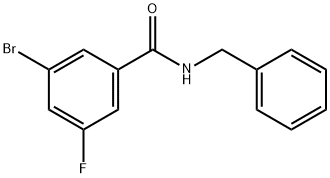 Benzamide, 3-bromo-5-fluoro-N-(phenylmethyl)- Structure