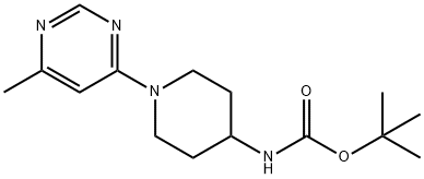 [1-(6-Methyl-pyrimidin-4-yl)-piperidin-4-yl]-carbamic acid tert-butyl este Structure