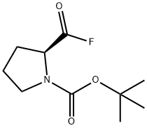 1-Pyrrolidinecarboxylic acid, 2-(fluorocarbonyl)-, 1,1-dimethylethyl ester, (2S)- Structure