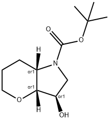 Racemic-(3S,3aS,7aR)-tert-butyl 3-hydroxyhexahydropyrano[3,2-b]pyrrole-1(2H)-carboxylate 구조식 이미지