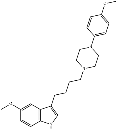 1H-Indole, 5-methoxy-3-[4-[4-(4-methoxyphenyl)-1-piperazinyl]butyl]- Structure