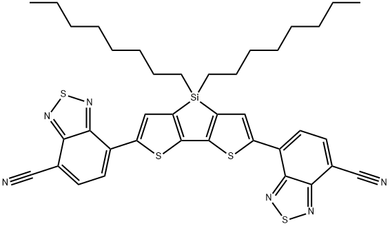 7,7'-(4,4-bis-(n-octyl)dithieno[3,2-b :2',3'-d ]silole-2,6-diyl)dibenzo[c ][1,2,5]thiadiazole-4-carbonitrile Structure