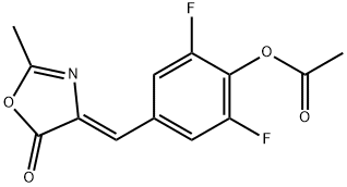 5(4H)-Oxazolone, 4-[[4-(acetyloxy)-3,5-difluorophenyl]methylene]-2-methyl-, (4Z)- Structure