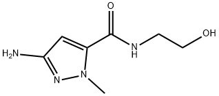 3-amino-N-(2-hydroxyethyl)-1-methyl-1H-pyrazole-5-carboxamide Structure