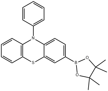 10H-Phenothiazine, 10-phenyl-3-(4,4,5,5-tetramethyl-1,3,2-dioxaborolan-2-yl)- Structure