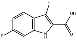 1H-Indole-2-carboxylic acid, 3,6-difluoro- Structure