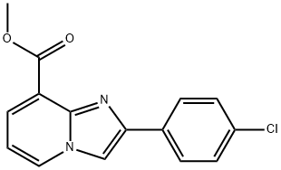 Imidazo[1,2-a]pyridine-8-carboxylic acid, 2-(4-chlorophenyl)-, methyl ester Structure