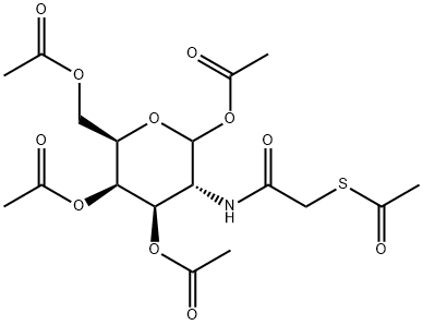 D-Galactopyranose, 2-[[2-(acetylthio)acetyl]amino]-2-deoxy-, 1,3,4,6-tetraacetate Structure