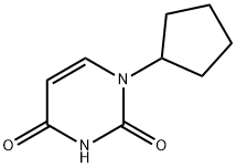 2,4(1H,3H)-Pyrimidinedione, 1-cyclopentyl- 구조식 이미지