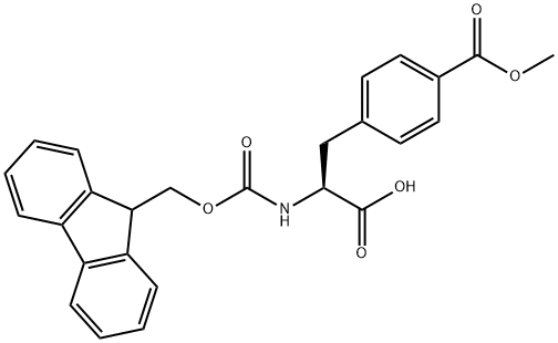 L-Phenylalanine, N-[(9H-fluoren-9-ylmethoxy)carbonyl]-4-(methoxycarbonyl)- Structure