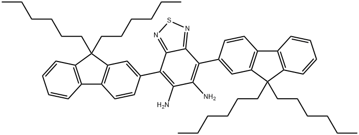 2,1,3-Benzothiadiazole-5,6-diamine, 4,7-bis(9,9-dihexyl-9H-fluoren-2-yl)- Structure