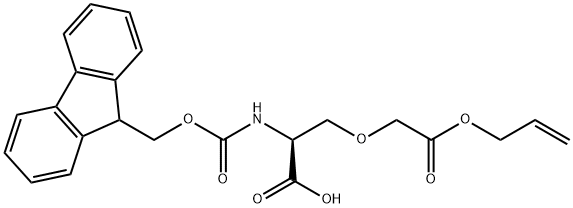 L-Serine, N-[(9H-fluoren-9-ylmethoxy)carbonyl]-O-[2-oxo-2-(2-propen-1-yloxy)ethyl]- 구조식 이미지