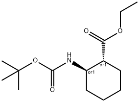 Cyclohexanecarboxylic acid, 2-[[(1,1-dimethylethoxy)carbonyl]amino]-, ethyl ester, (1R,2R)-rel- 구조식 이미지