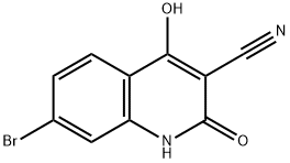 3-Quinolinecarbonitrile, 7-bromo-1,2-dihydro-4-hydroxy-2-oxo- 구조식 이미지