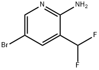 2-Pyridinamine, 5-bromo-3-(difluoromethyl)- Structure