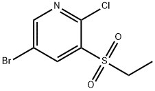 5-Bromo-2-chloro-3-(ethanesulfonyl)pyridine 구조식 이미지