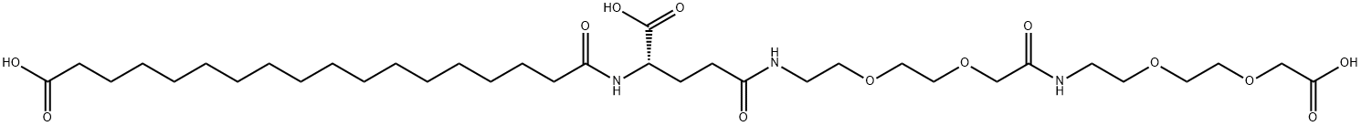 3,6,12,15-Tetraoxa-9,18,23-triazahentetracontanedioic acid, 22-carboxy-10,19,24-trioxo-, (22S)- 구조식 이미지