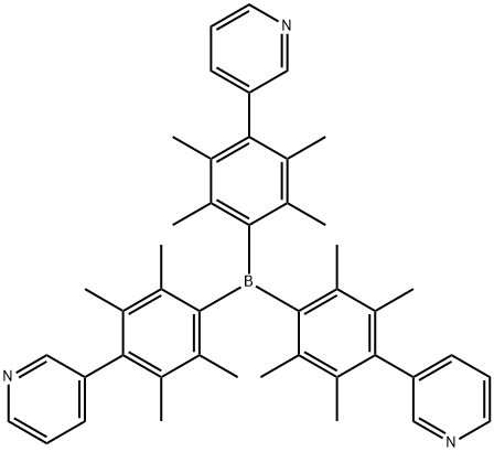 tris(2,3,5,6-tetramethyl-4-(pyridin-3-yl)phenyl)borane 구조식 이미지