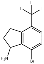 1H-Inden-1-amine, 7-bromo-2,3-dihydro-4-(trifluoromethyl)- Structure