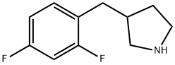 Pyrrolidine, 3-[(2,4-difluorophenyl)methyl]- Structure