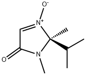 4H-Imidazol-4-one, 2,3-dihydro-2,3-dimethyl-2-(1-methylethyl)-, 1-oxide, (2S)- Structure