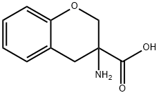 2H-1-Benzopyran-3-carboxylic acid, 3-amino-3,4-dihydro- 구조식 이미지