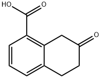 7-oxo-5,6,7,8-tetrahydronaphthalene-1-carboxylic acid 구조식 이미지