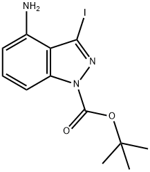 1H-Indazole-1-carboxylic acid, 4-amino-3-iodo-, 1,1-dimethylethyl ester Structure