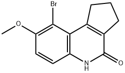 4H-Cyclopenta[c]quinolin-4-one, 9-bromo-1,2,3,5-tetrahydro-8-methoxy- Structure