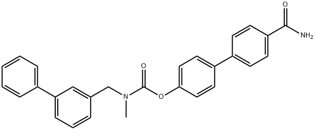 N-[[1,1'-Biphenyl]-3-ylmethyl)-N-methylcarbamic acid 4'-(aminocarbonyl)[1,1'-biphenyl]-4-yl ester 구조식 이미지