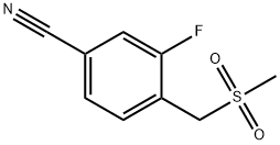 Benzonitrile, 3-fluoro-4-[(methylsulfonyl)methyl]- Structure