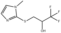 2-Propanol, 1,1,1-trifluoro-3-[(1-methyl-1H-imidazol-2-yl)thio]- Structure