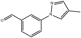 Benzaldehyde, 3-(4-methyl-1H-pyrazol-1-yl)- Structure