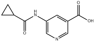 3-Pyridinecarboxylic acid, 5-[(cyclopropylcarbonyl)amino]- 구조식 이미지