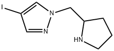 1H-Pyrazole, 4-iodo-1-(2-pyrrolidinylmethyl)- Structure