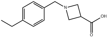 3-Azetidinecarboxylic acid, 1-[(4-ethylphenyl)methyl]- Structure