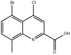 2-Quinolinecarboxylic acid, 5-bromo-4-chloro-8-methyl- Structure