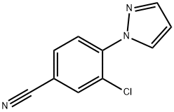 Benzonitrile, 3-chloro-4-(1H-pyrazol-1-yl)- 구조식 이미지