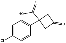 Cyclobutanecarboxylic acid, 1-(4-chlorophenyl)-3-oxo- Structure