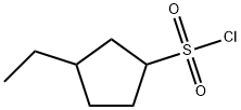 Cyclopentanesulfonyl chloride, 3-ethyl- Structure