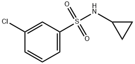 Benzenesulfonamide, 3-chloro-N-cyclopropyl- Structure