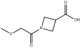 3-Azetidinecarboxylic acid, 1-(2-methoxyacetyl)- Structure