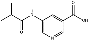 3-Pyridinecarboxylic acid, 5-[(2-methyl-1-oxopropyl)amino]- Structure