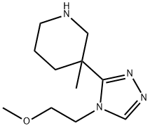 Piperidine, 3-[4-(2-methoxyethyl)-4H-1,2,4-triazol-3-yl]-3-methyl- Structure